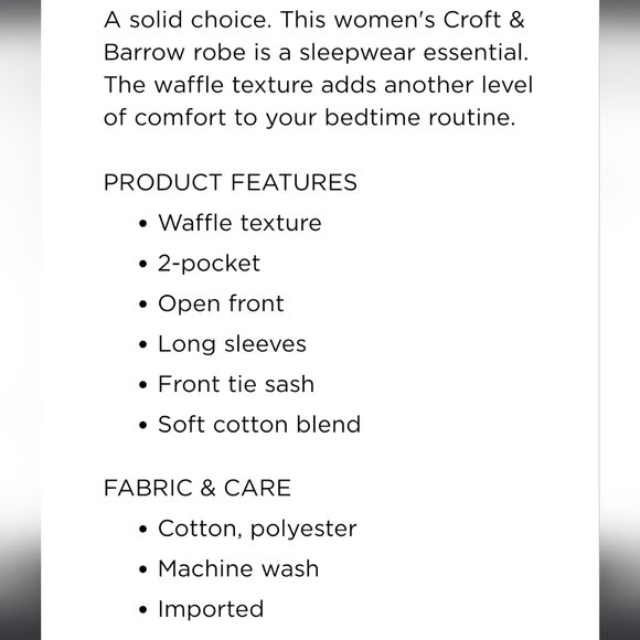 Croft & Barrow Short Robe - Picture 5 of 8